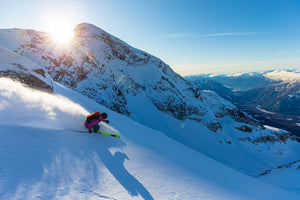 Open image in slideshow, McKenna Peterson heli skiing in Bella Coola, BC
