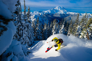 Open image in slideshow, KC Deane skiing at Crystal Mountian
