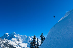 Open image in slideshow, Leo Ahrens skiing in the Mt. Baker backcountry
