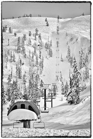 Open image in slideshow, Chair one and the chute at Mt. Baker on a deep snow year
