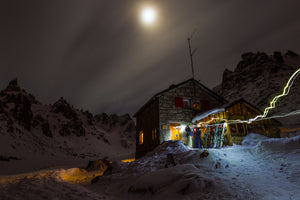 Open image in slideshow, The Frey Refugio at night, Bariloche, Argentina
