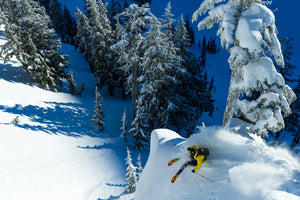 Open image in slideshow, Rene Crawshaw skiing at Mt. Baker
