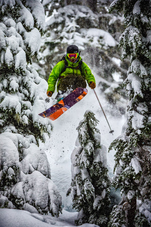 Open image in slideshow, Chris Rubens skiing deep powder at Mt. Baker
