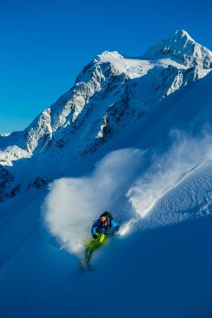 Open image in slideshow, Zack Giffin skiing powder on opening day at Mt. Baker
